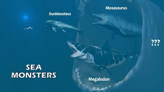 Sea Monsters Size Comparison  The Largest Sea Animals Living and Prehistoric [upl. by Adnahsed]