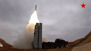 S400 Triumf Mobile Russian Aerospace Defence Forces Surfacetoair Missile Systems Salvo Launch [upl. by Anitsirhcairam]