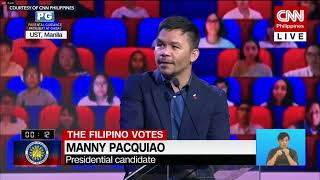 Stand on LGBTQ spoils Pacquiao’s performance at CNN PH debate [upl. by Sitarski]