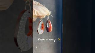 Resin ✨ resin earrings 🤩❤️resin crafts resin resinjewelry resincrafts earrings craftideas [upl. by Naitsirhc]