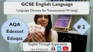 GCSE English Language Paper 2  Devices and effects for Transactional Writing 2 [upl. by Dunkin]