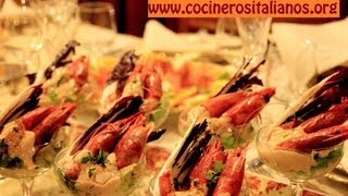 Cocktail de Gambas y Langostinos  Cocineros Italianos  RecetasdeMamá [upl. by Akinet]