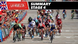 Summary  Stage 4  La Vuelta 2017 [upl. by Belen383]