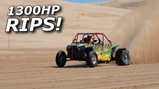 1100whp 2JZ Polaris RZR rips at Silver Lake dunes And it blows up [upl. by Eiznik779]