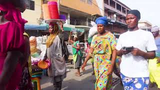 AFRICAN CITY AND COMMUNITY MARKETS GHANA ACCRA MAKOLA AGBOGBLOSHIE [upl. by Shanahan672]