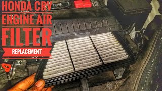 HONDA CRV AIR FILTER REPLACEMENT TUTORIAL [upl. by Seumas27]