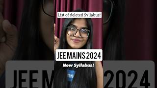 JEE Mains 2024 Complete Deleted Syllabus in 10 seconds 🔥 jee2024 jee pw [upl. by Siriso]