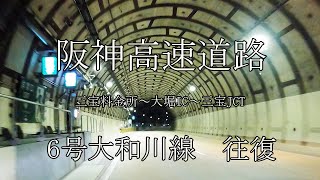 【大阪編】阪神高速道路 6号大和川線 三宝料金所～大堀IC～三宝JCT 往復 [upl. by Crispa]