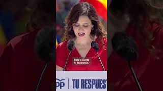 Ayuso recuerda que le quotgusta la frutaquot al referirse a la mujer de Sánchez Begoña Gómez [upl. by Alair814]