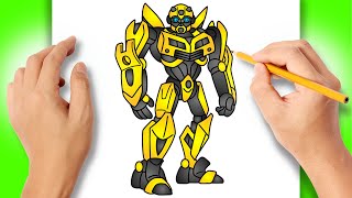 Como DESENHAR o BUMBLEBEE do TRANSFORMERS 7  Cómo DIBUJAR BUMBLEBEE de TRANSFORMERS 7 [upl. by Ezalb550]