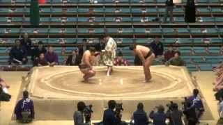 1st match for Osunaarashi 大砂嵐 Boody in the professional sumo [upl. by Atirehgram386]