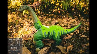 2004 Mattel IMAGINEXT Brontosaurus Stomp amp Roar Dinosaur Yard Sale Toy Review [upl. by Celisse]