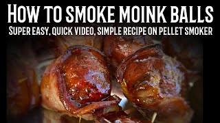 How to smoke moink balls on the Traeger pellet smoker  great party food [upl. by Nodlew]