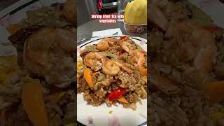 Shrimp fried rice with vegetables foodie homecooked [upl. by Mutua]