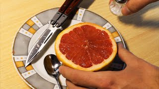 Grapefruit richtig aufschneiden und essen HD Anleitung Tutorial German Deutsch [upl. by Areid]