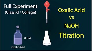 Titration of Oxalic Acid vs NaOH  oxalic acid vs NaOH titration calculation  Class XI practical [upl. by Cirri527]