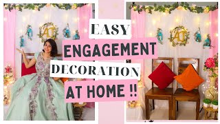 2022 Engagement Decoration ideas at home Low Budget Decoration Ring Ceremony Decoration DIY DECOR [upl. by Dincolo]