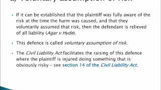 17BSB111 S122 Voluntary assumption of risk [upl. by Eliot]