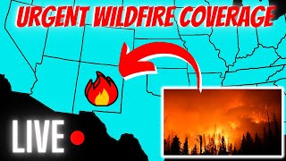 LIVE COVERAGE  Dangerous Wildfire Nears Ruidoso New Mexico [upl. by Eelrebmyk979]