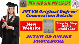 JNTUH OD apply processHow to apply for jntuh OD onlineJNTU convocationOD online apply procedure [upl. by Aihn56]