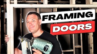 Framing a Door Opening StepbyStep  E6 Finishing a Basement [upl. by Kciremed]