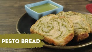 Pesto Bread  पेस्तो ब्रेड  Easy Bread Recipe  Sanjeev Kapoor Khazana [upl. by Enirod]