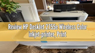 Review HP DeskJet 2755e Wireless Color inkjetprinter Print scan copy Easy setup Mobile printin [upl. by Nivrehs616]