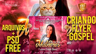 Como Fazer Flyer Gospel no Photoshop PSD Free [upl. by Broderic]