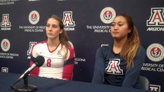 Arizona Volleyball Rachel Rhoades and Jane Croson vs Eastern Kentucky 9713 [upl. by Kenzie]