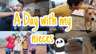 Pnar vlog A Day with my nieces🐼cookingamp playing gamesfunday🌸airislyngdoh [upl. by Jamieson]