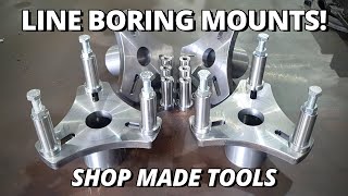 Making Bearing Mounts for the Line Borer  Shop Made Tools [upl. by Adyahs]