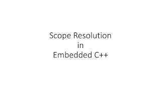 Scope Resolution in Embedded C [upl. by O'Hara]