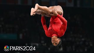 Simone Biles DOES IT AGAIN with a spectacular Yurchenko double pike  Paris Olympics  NBC Sports [upl. by Mariette837]