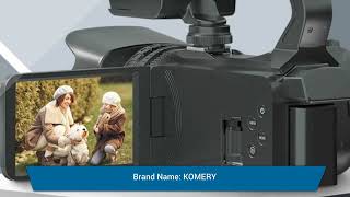 KOMERY Full 4k professional Video 64MP WiFi Camcorder Camera 2022 [upl. by Hserus984]