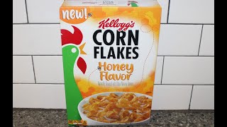 Kellogg’s Corn Flakes Honey Flavor Cereal Review [upl. by Stucker]