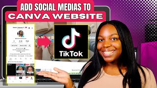 ADD YOUR SOCIAL MEDIAS TO CANVA WEBSITE  Canva Tutorial for beginners [upl. by Nunes]