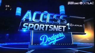 KTLA 5Spectrum SportsNet LA quotAccess SportsNet Dodgersquot pregame show open September 5 2017 [upl. by Oster234]