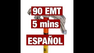 Como doblar un 90 en tubería conduit90 EMT EN 5 MINS español 2021 [upl. by Reagan16]