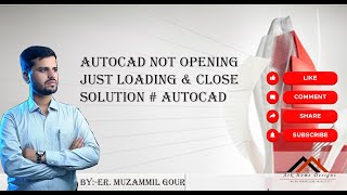 AutoCAD not opening just load amp Closed AutoCAD [upl. by Unders]