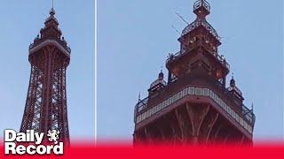 Blackpool Tower fire update from police as man arrested amid bizarre incident [upl. by Benis]