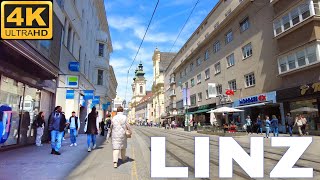 Linz Austria city center Walking Tour 4K UHD [upl. by Latsyek]