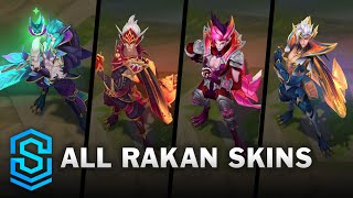 All Rakan Skins 2024 [upl. by Yotal]