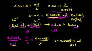 Worked example Determining solute concentration by acid–base titration  Khan Academy [upl. by Enajiram]