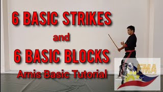 6 Basic Strikes and 6 Basic Blocks  Arnis Tutorial [upl. by Elamef]