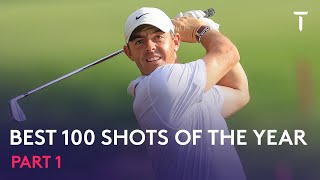 Best 100 Golf Shots Of The Year  Part 1 [upl. by Oibirot31]