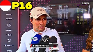 Declaraciones de Checo Pérez Tras Ser Eliminado En Q1  Gran Premio Mónaco [upl. by Colbert]