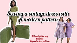 Sewing a Vintage dress with a modern pattern Gertie’s Peggy bodice [upl. by Eniamej489]