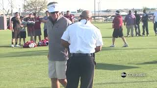 Steve Spurrier gets quotarrestedquot during South Carolina practice [upl. by Nissensohn163]