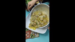 Chicken Malai Kofta With White Gravy  shorts chicken chickenmalai chickenkofta malaikofta [upl. by Camus729]