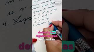 ✍️ CÓMO MEJORAR LA CURSIVA MANUSCRITA caligrafia tips shorts [upl. by Jose594]